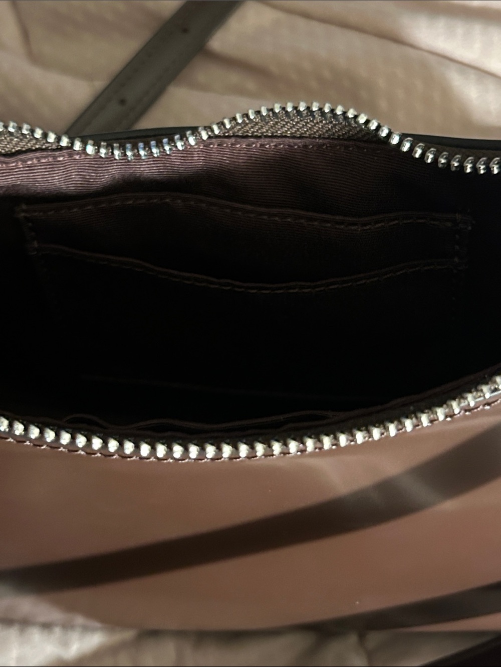 NWT Coach Brown Patent Leather Shoulder Bag with Silver Hardware - Picture 16 of 16